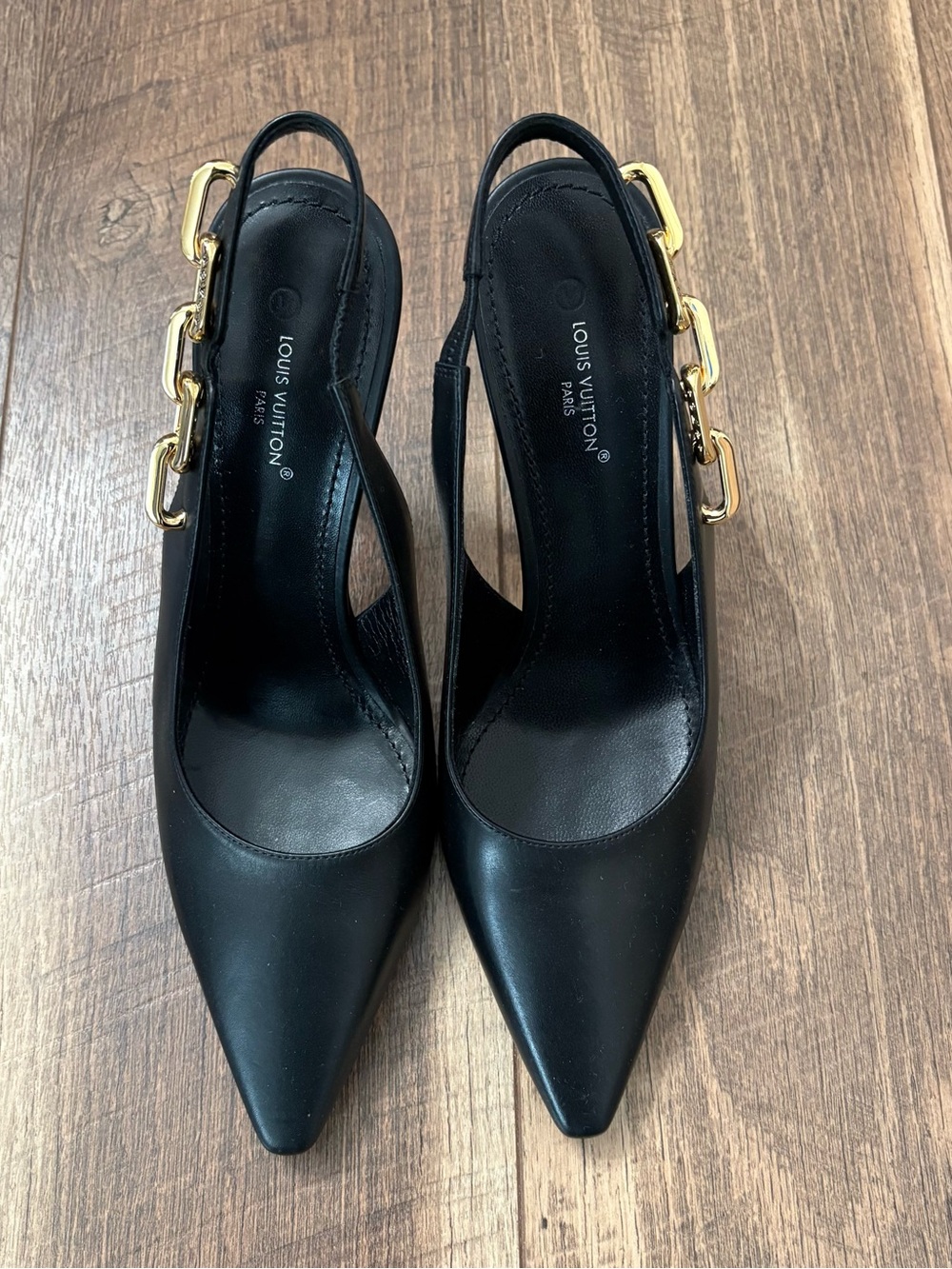 LV Monogram Leather Slingback Pumps
Women's Size: 7